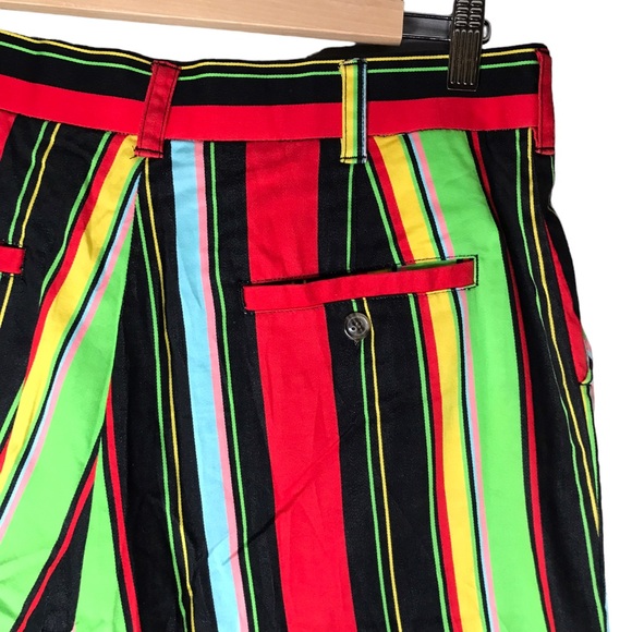 Loudmouth Golf Shorts Vertical Stripes Multicoloured Cotton Blend Men’s Waist 32 - Picture 8 of 9